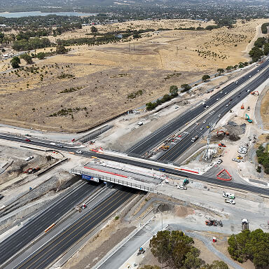 Photo of an under-construction overpass