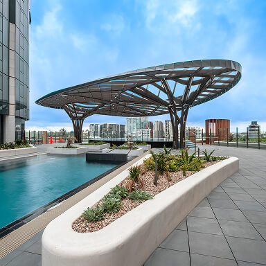 Photo of a residential roof garden